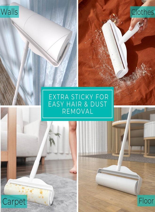 True & Tidy مجموعة True & Tidy StickyPro XL لإزالة الوبر، تتضمن عبوتين إضافيتين، متينة للغاية، بمقبض قابل للتعديل، مثالية لإزالة شعر الحيوانات الأليفة والملابس والأثاث وغيرها، تحتوي على 180 ورقة قابلة لإعادة التعبئة. - Image 5
